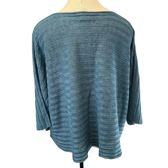 Eskandar Linen Sideways Knitted Boatneck Sweater Women O/S